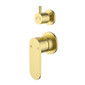 Sora Stainless Steel Shower Mixer Diverter - Brushed Gold