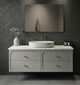 Marius Twin Hampton Shaker 1501 - 1199 mm Wall Hung Vanity - Optional Bench Top