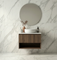 Infinity Short Wall Hung Vanity 450 - 590 mm, Open Shelf - Optional Stone Bench Top