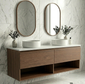Infinity Short Wall Hung Vanity 1500 mm, Open Shelf - Optional Stone Bench Top