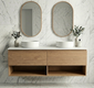 Infinity Short Wall Hung Vanity 1210 - 1490 mm, Open Shelf - Optional Stone Bench Top