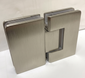 180 Degree Hinge for Frameless Shower Screen - Brushed Nickel