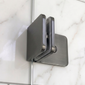 Wall Brackets for Frameless Shower Screen - Gun Metal