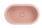 Bella Vista Doros Rose Solid Surfurce Drop In or Undermount Basin with overflow 530x320x168mm