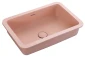 Bella Vista Thalios Rose Solid Surfurce Drop In or Undermount Basin with overflow 530x360x168mm