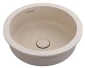 Bella Vista Kalos Latte Solid Surfurce Drop In or  Undermount Basin with overflow 400 x 400 x 155mm