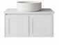 England Hampton White Shaker Wall Mount 750 mm Vanity  - Optional Stone Bench