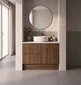 Wall to Wall Vanity 740 mm to 880 mm Evolution Tall - TimberGrain -  Optional Benchtop