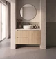 Wall to Wall Vanity 890 mm to 1010 mm Evolution Tall - TimberGrain -  Optional Benchtop