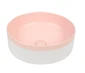 Round Above-Counter Basin Textured Exterior Finish with Matt Pink , Interior Smooth Finish  