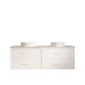 Marius 1800mm Wall Hung Bathroom Vanity | Hampton Shaker Satin White - Optional Bench