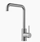 Otus Slimline Sink Mixer Squareneck Brushed Stainless Steel