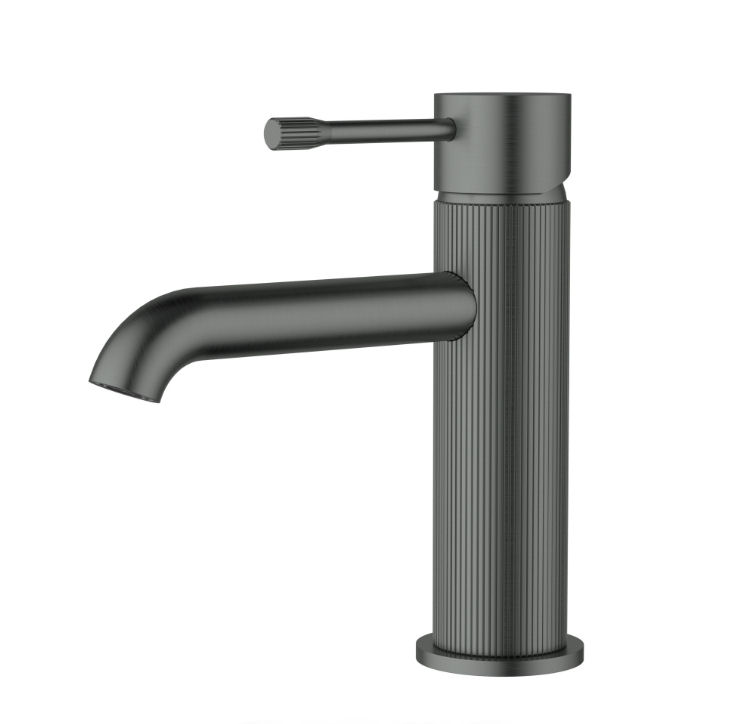 IKON Linie Gun Metal Basin Mixer Tap