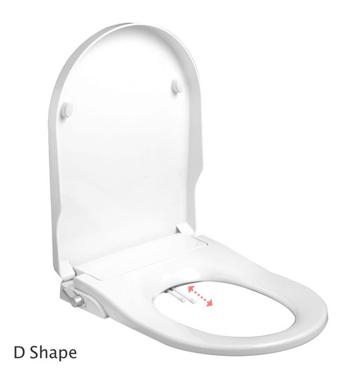 D SHAPE Toilet Cover Seat with Posterior Wash and Self Nozzle Cleaning