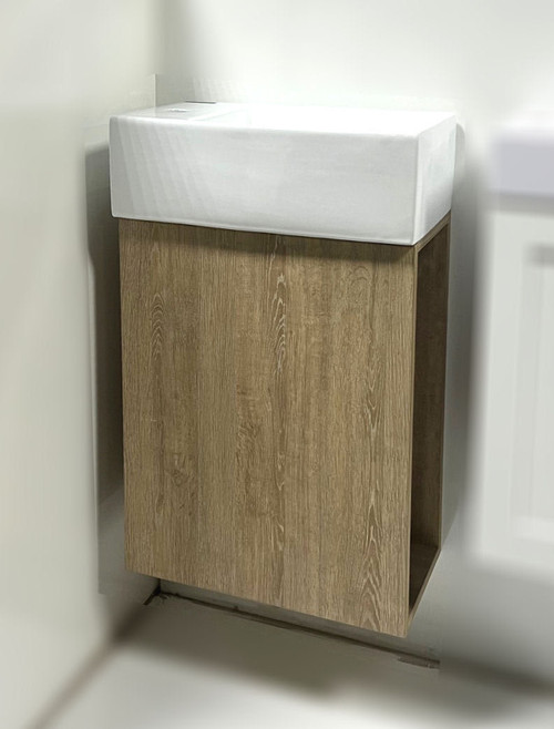 Libra Compact Ensuite vanity 480mm Door & Open Shelf Renovation D