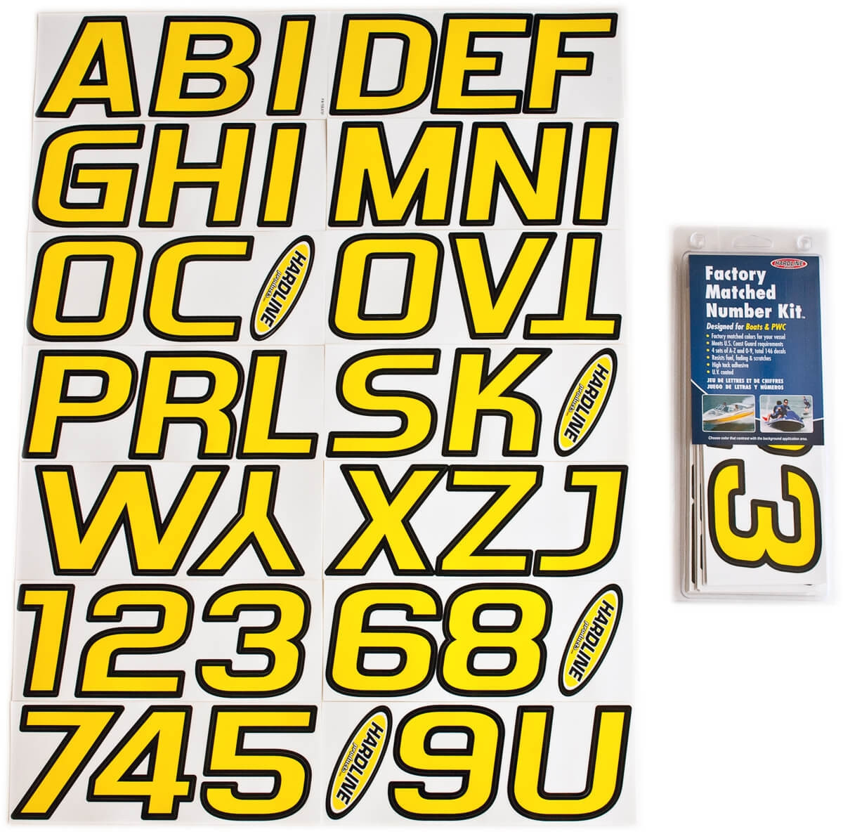 3 Boat & watercraft vinyl registration numbers - $9.95/set