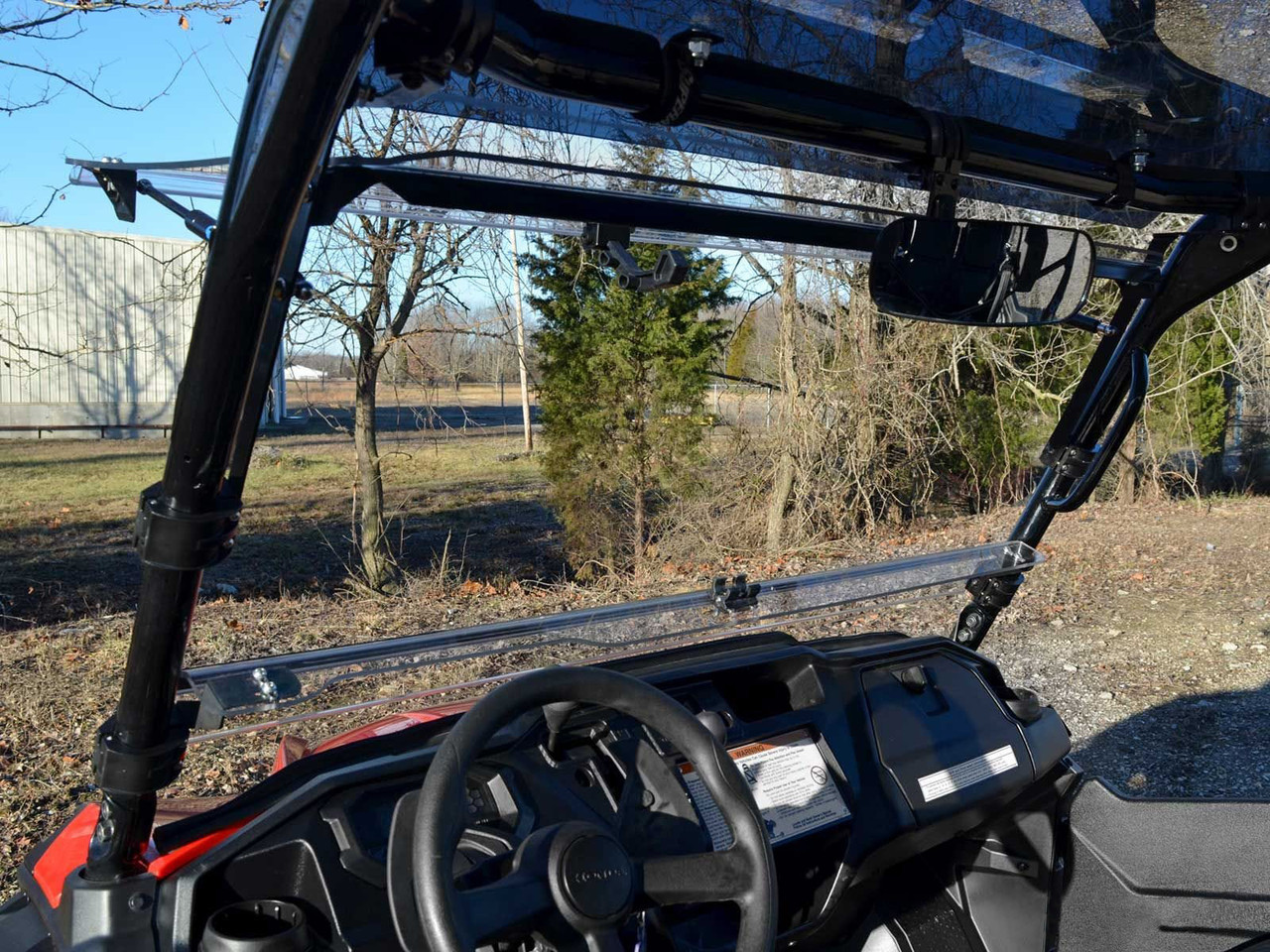 Scratch Resistant Flip Windshield for the Honda Pioneer 1000