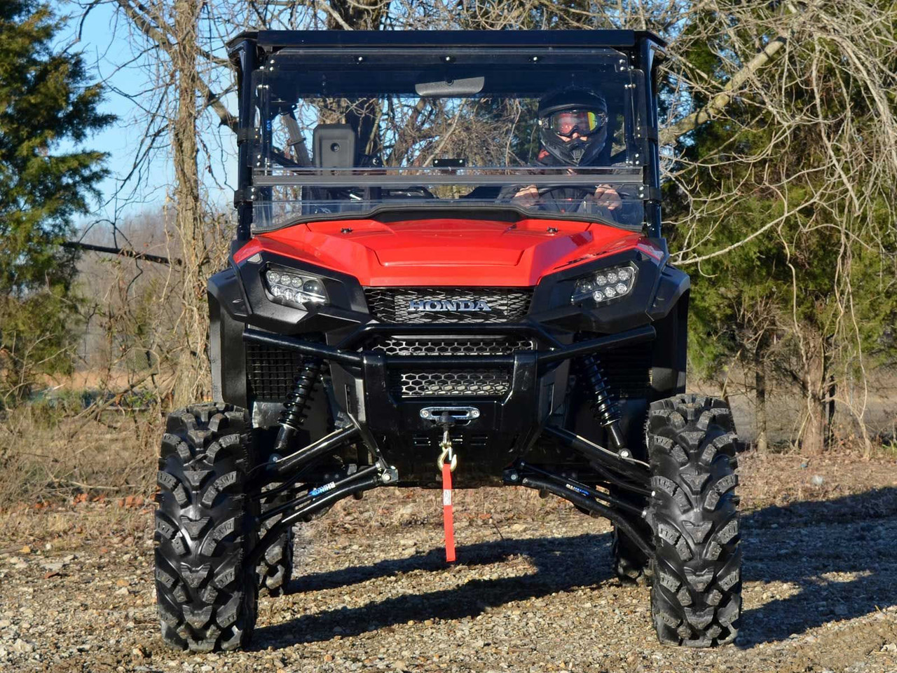 Scratch Resistant Flip Windshield for the Honda Pioneer 1000 by