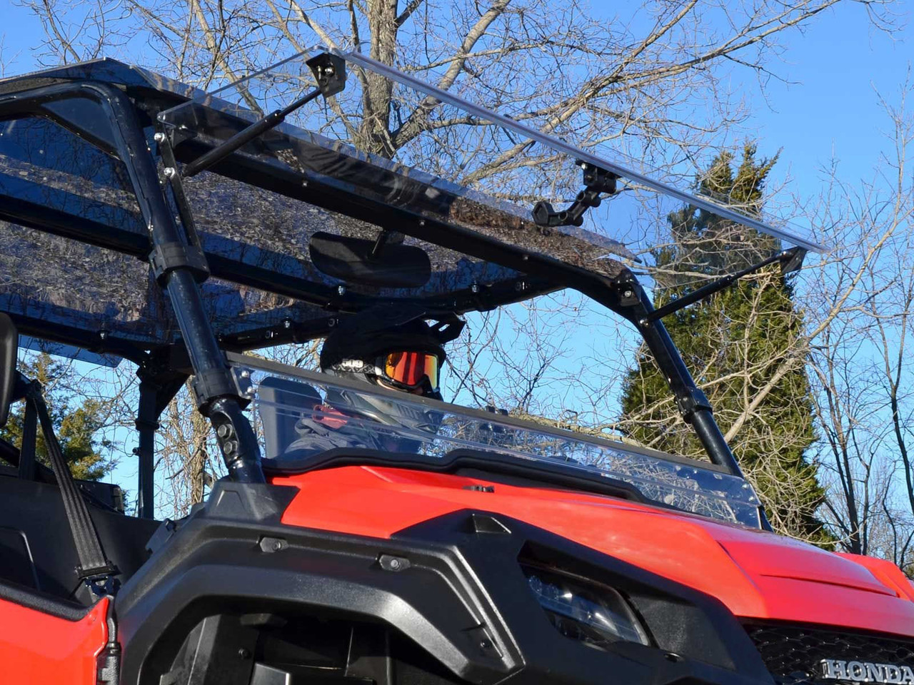 puu　FREED シールド Scratch Resistant Flip Windshield for the Honda Pioneer 1000