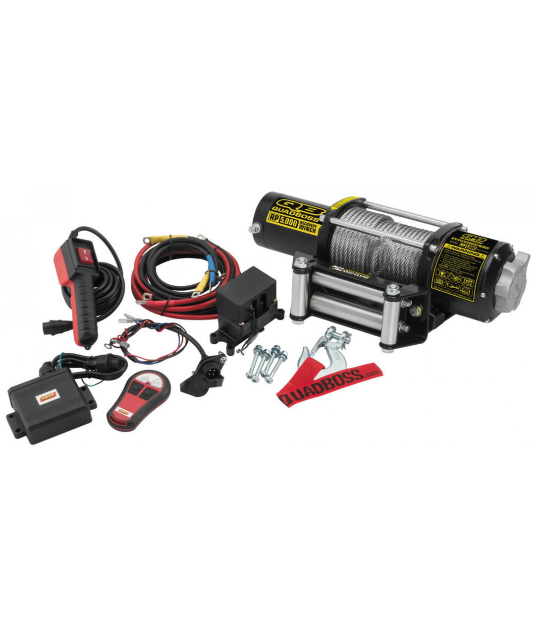 Honda Pioneer/Talon 5000 lb Winch With Wire Cable - QuadBoss 608850