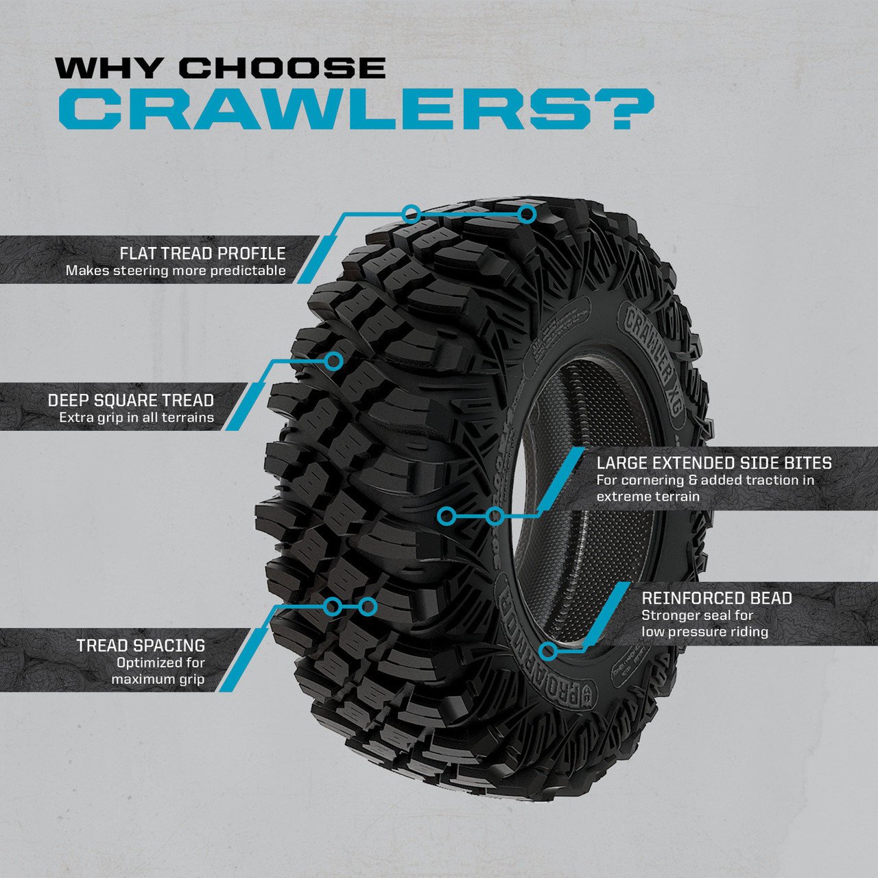 Honda Pioneer/Talon Crawler XR Tire 33 x 10 x 15 - Pro Armor T331015XR