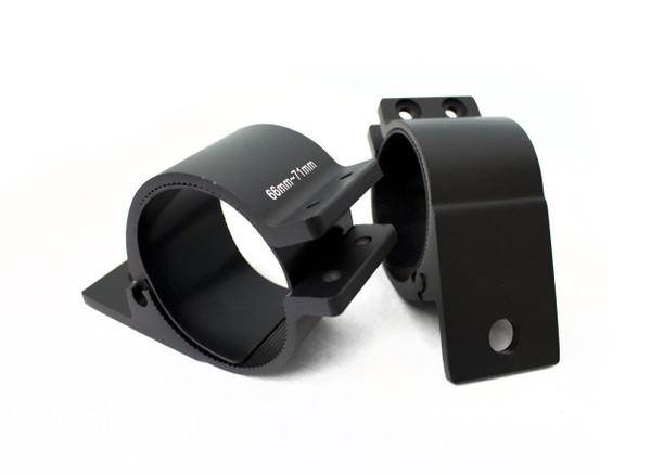 Honda Pioneer/Talon 2.6 to 2.8 inch (66-71MM) Univeral Light Bar Clamp Bracket With Pair Rubber Gasket by Race Sport Lighting