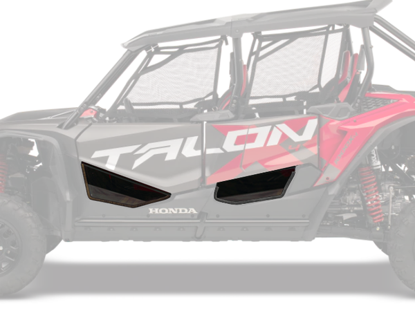 Honda Talon-4 Lower Door Inserts (Dark Tinted) by Spike Powersports