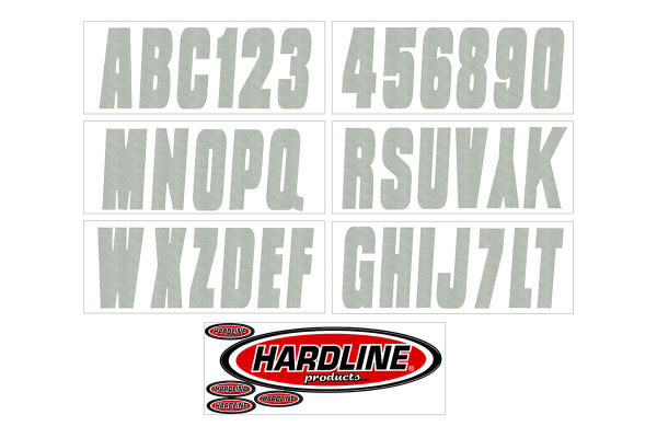 Honda Pioneer/Talon Boat Lettering Solid Silver 3″ Registration Kit by Hardline Products
