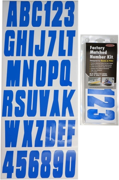 Honda Pioneer/Talon Boat Lettering Solid Blue 3″ Registration Number Kit 