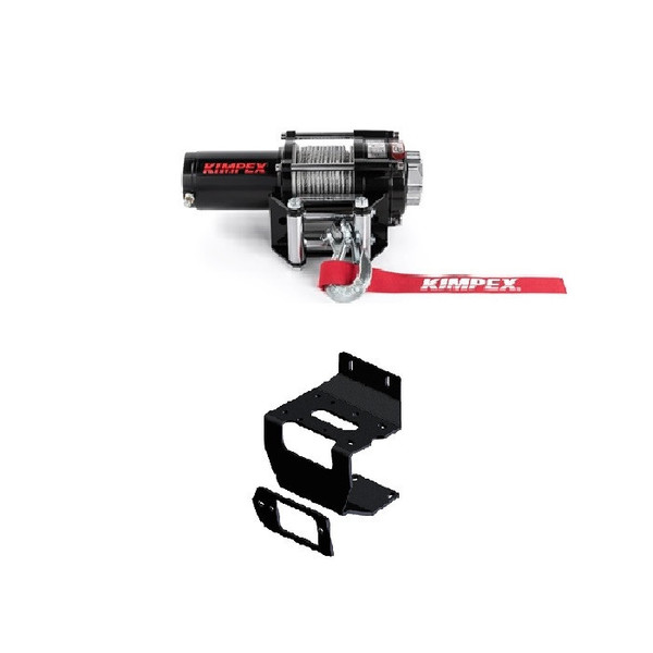 Honda Pioneer 1000 Steel 3500LB Winch and Winch Mount Kit by Kimpex