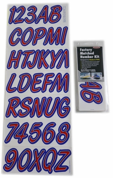 Honda Pioneer/Talon Boat Lettering Red/Purple 3″ Registration Kit by Hardline Products