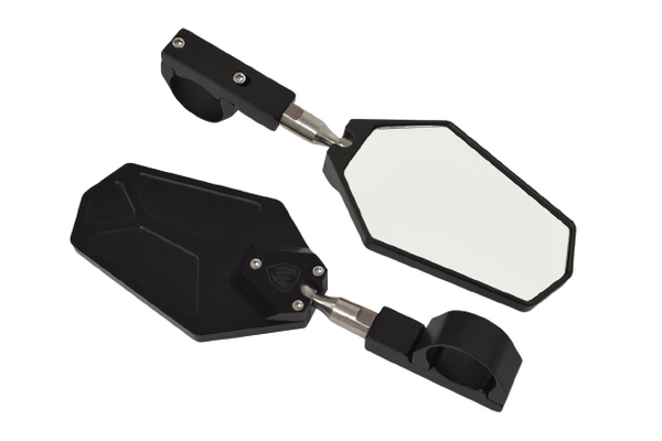 Honda Pioneer/Talon Billet Convex Mirrors (Set of 2) by Moto Armor - MA-MIR-BLK-EHO