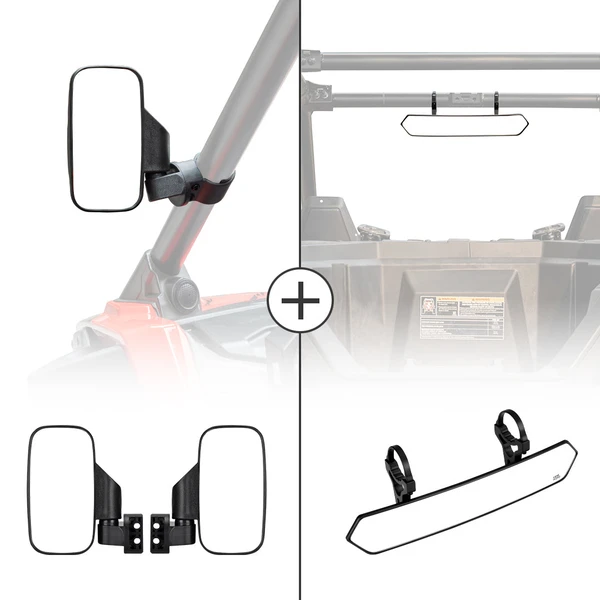Honda Pioneer 1000 Adjustable Rear View Mirror & Side Mirrors by Kemimoto