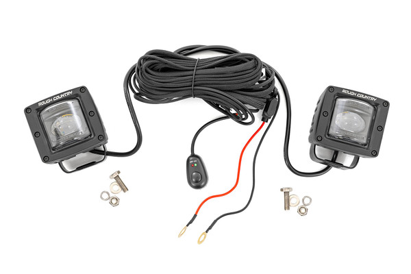 Honda Offroad 2 Inch Black Series (Yellow) LED Light Pods by Rough Country