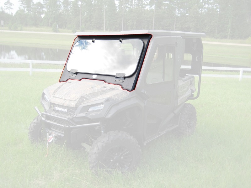 Honda Pioneer 1000-3 Front Steel Folddown Windshield by Armor Tech