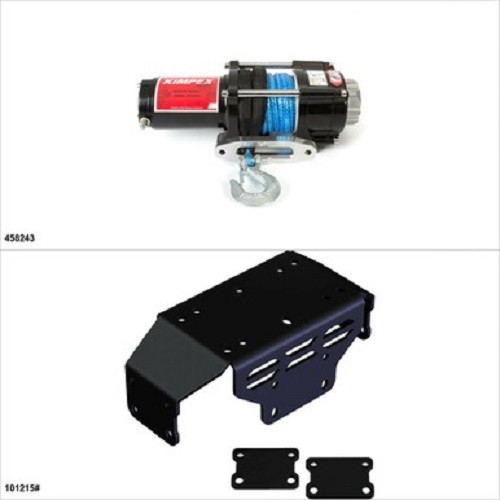 Honda Pioneer 500 Synthetic 2500LB Winch and Winch Mount Kit by