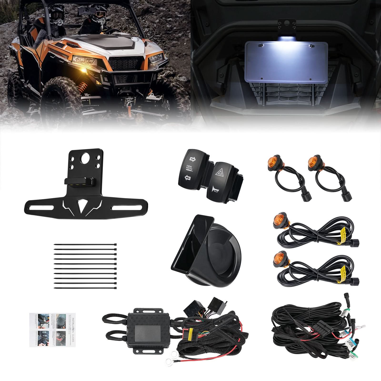 Honda Pioneer 700 / Pioneer 700-4 Turn Signal Kit with 110D Horn
