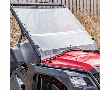 ブルドックのパイオニア Honda Pioneer 500 Flip Up Front Windshield by Dot Weld Off-road