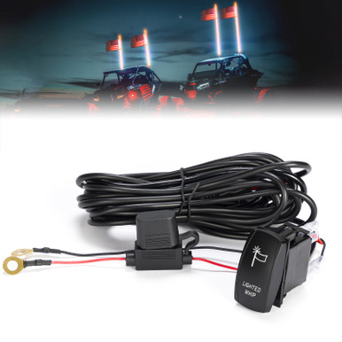 Honda Pioneer/Talon Whip Lights Rocker Switch with Wiring Harness