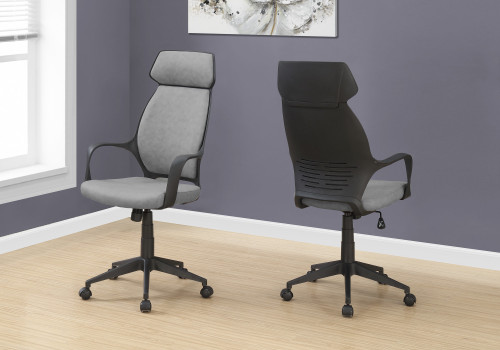 I7250 Office Chair -High Back / Grey Microfiber