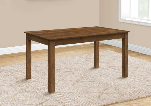 I1314 Dining Table - 60" Rectangular / Brown Veneer / Wood Legs