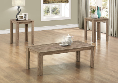 I7912P Table Set - 3PCS Set / Dark Taupe Wood-Look