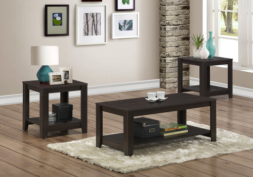 I7990P Table Set - 3PCS Set / Espresso Wood-Look