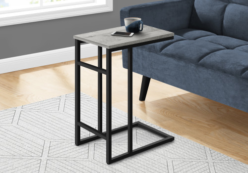 I2171 C Shaped Table - 24"H Grey Top With Black Metal