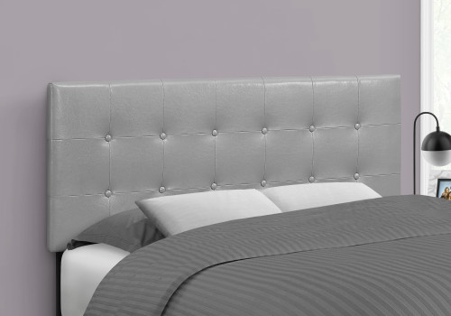 I6001F Full Size Bed Headboard - Grey Leather-Look