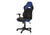 I7328 Office Chair - Gaming Style High-Back / Black With Blue Accents Leather-Look