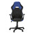 I7328 Office Chair - Gaming Style High-Back / Black With Blue Accents Leather-Look