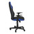 I7328 Office Chair - Gaming Style High-Back / Black With Blue Accents Leather-Look
