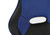 I7328 Office Chair - Gaming Style High-Back / Black With Blue Accents Leather-Look