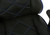 I7328 Office Chair - Gaming Style High-Back / Black With Blue Accents Leather-Look